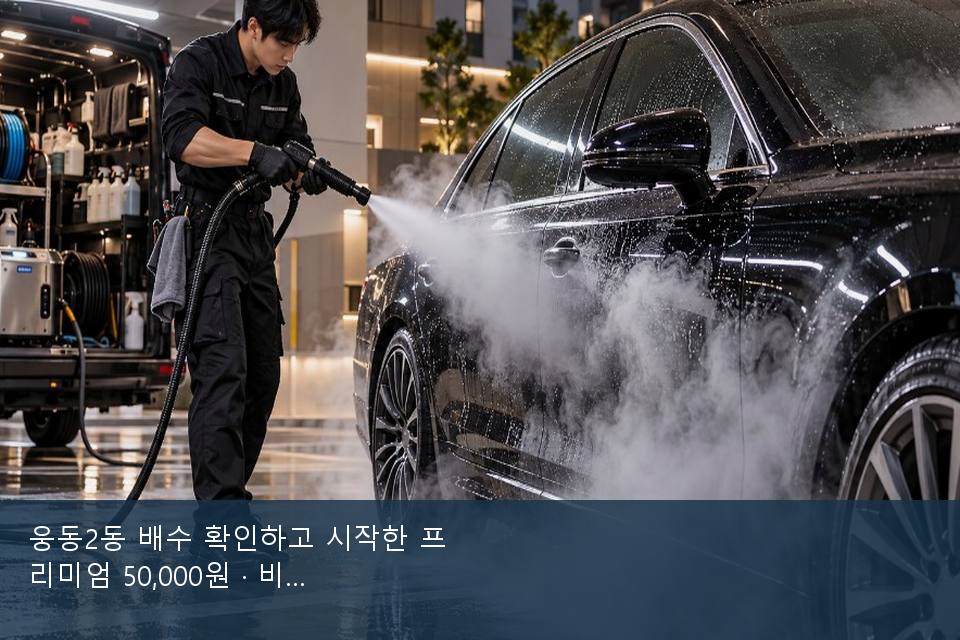 웅동2동 배수 확인하고 시작한 프리미엄 50,000원 · 비 갠 뒤의 작업