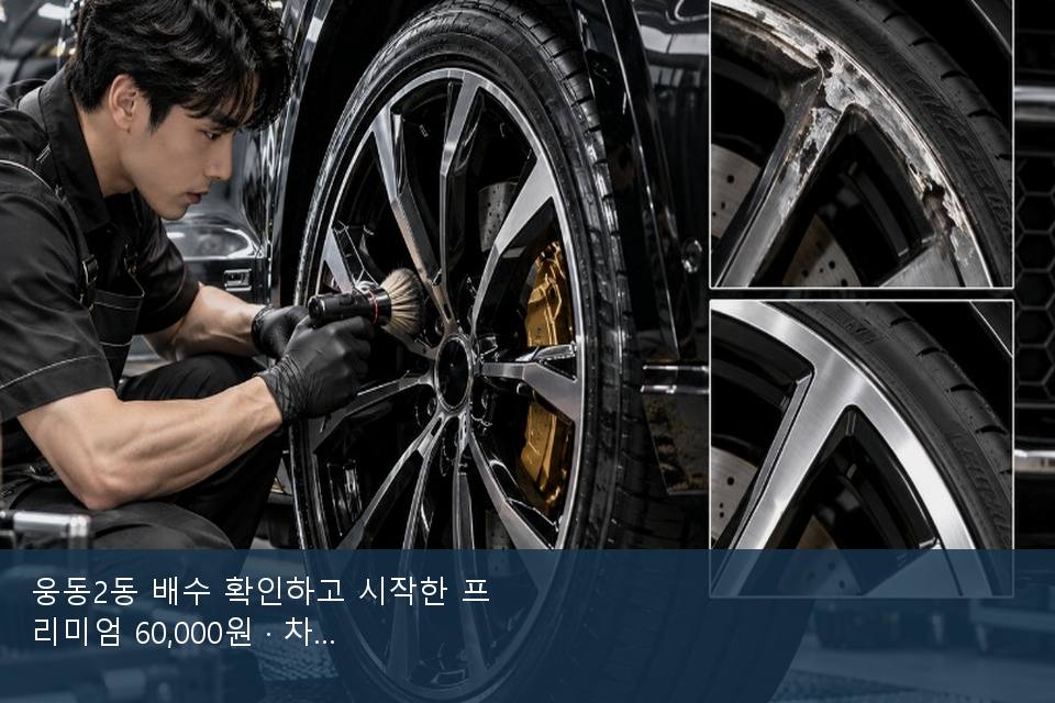웅동2동 배수 확인하고 시작한 프리미엄 60,000원 · 차종 기준 금액